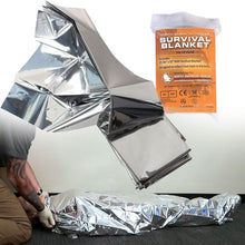 Load image into Gallery viewer, ALUMINUMIZED SURVIVAL BLANKET - 52" x 84"