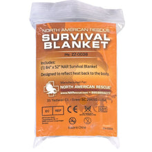 Load image into Gallery viewer, ALUMINUMIZED SURVIVAL BLANKET - 52" x 84"
